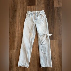 Light Blue Distressed Women Jeans